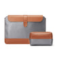 Frendorf | Horizontal Microfiber Farbangleichungs-Notebook-Liner-Tasche, Stil: Liner-Tasche + Power-Tasche (Grau + Braun), Anwendbares Modell: 14-15,4 Zoll