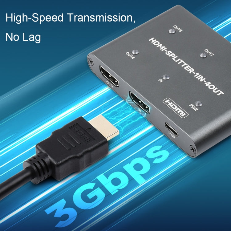 Frendorf | Waveshare 23738 4K HDMI Splitter, 1 In 4 Out, Eine HDMI-Quelle teilen