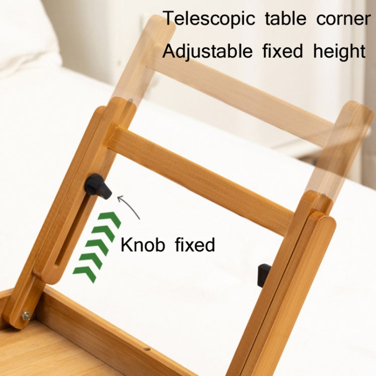 Frendorf | 741ZDDNZ Bett Benutzung Klappbare Höhenverstellbare Laptop Tisch Wohnheim Studium Tisch, Spezifikation: Klassische Teefarbe 64cm Dicke Bambus