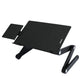 Frendorf | T8 Aluminiumlegierung Falt- & Hebelaptop-Tisch Bürotisch Höhenverstellbare Halterung mit Mausboard (Schwarz)