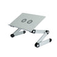 Frendorf | T8 Aluminiumlegierung Falt- & Hebelaptop Tisch Bürotisch Höhenverstellbare Halterung mit Lüfter & Mausboard (Silber)