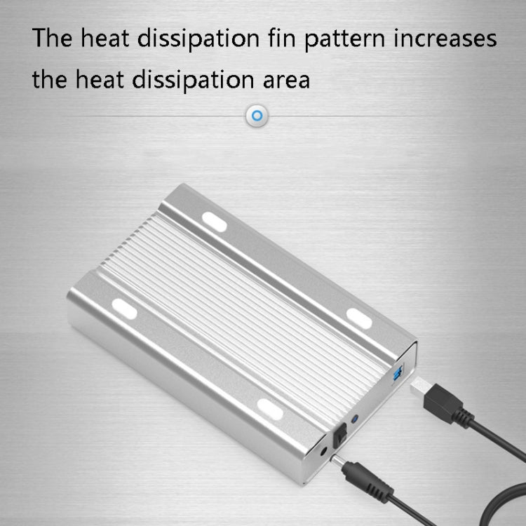 Frendorf | Blueendless U35Q 3.5 Zoll Vollmetall Mobile Festplattengehäuse Typ-C/Usb3.0 SATA Seriell Desktop-PC Externes Festplattengehäuse AU Stecker (USB 3.0)