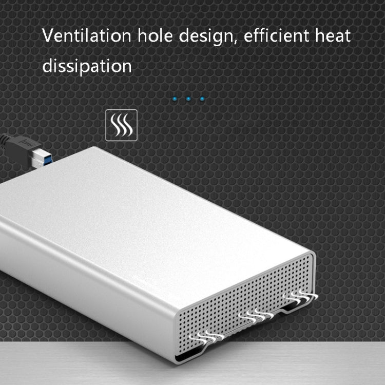 Frendorf | Blueendless U35Q 3.5 Zoll Vollmetall Mobile Festplattengehäuse Typ-C/Usb3.0 SATA Seriell Desktop-PC Externes Festplattengehäuse AU Stecker (USB 3.0)