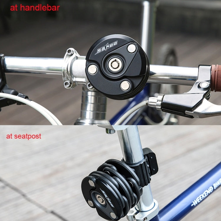 Frendorf | SAHOO Fahrrad-Diebstahlschutzschloss Mountainbike Festes Falt-Schloss Ketten-Schloss Kreatives Hamburger Schloss (Schwarz)