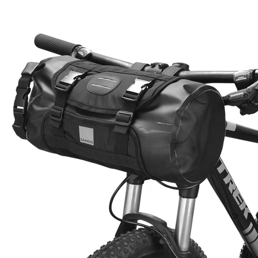 Frendorf | SAHOO 11L Vergrößerte Fahrrad Vordertasche Mountainbike Clip Mesh Wasserdicht und Verschleißfest Lenkertasche (Schwarz)