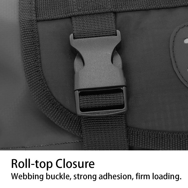 Frendorf | SAHOO 11L Vergrößerte Fahrrad Vordertasche Mountainbike Clip Mesh Wasserdicht und Verschleißfest Lenkertasche (Schwarz)