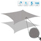 Frendorf | Outdoor Garten Sonnensegel Wasserdicht Anti-UV Markise, Größe: 3m x 4m (Schwarz)