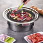 Frendorf | Haushalts-Edelstahl-Holzkohlegrillofen Outdoor Camping Tragbares Holzkohleofen-Set, Größe: 35cm (Ofenkörper + BBQ-Netz)