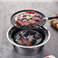 Frendorf | Haushalts-Edelstahl-Holzkohlegrillofen Outdoor Camping Tragbares Holzkohleofen-Set, Größe: 35cm (Ofenkörper + BBQ-Netz)