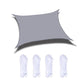 Frendorf | Outdoor Garten Sonnensegel wasserdicht Anti-UV Markise, Größe: 3m x 3m(Grau)
