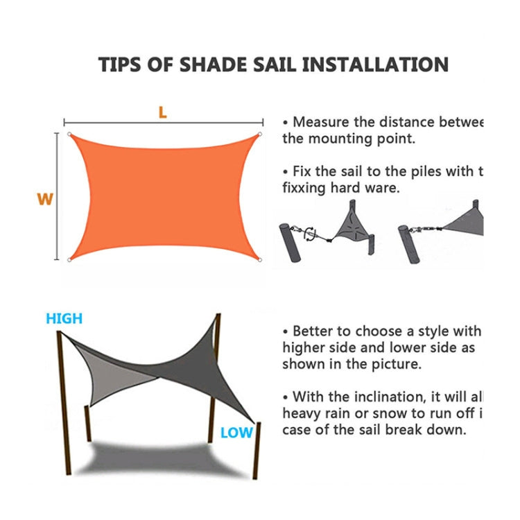 Frendorf | Outdoor Garten Sonnensegel wasserdicht Anti-UV Markise, Größe: 3m x 3m (Orange)