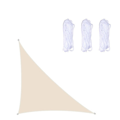 Frendorf | Dreieckiger Outdoor-Garten-Sonnensegel wasserdicht UV-beständig, Größe: 3m x 4m x 5m (Beige)