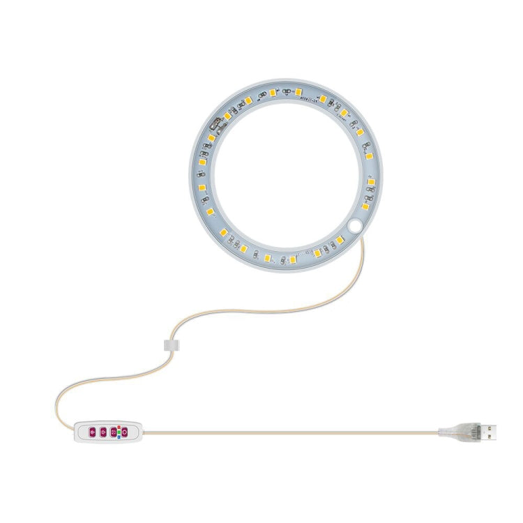 LED Pflanzenwachstumslampe Vollspektrale intelligente Zeitschaltuhr Innenfülllicht Ring Pflanzenlampe, Leistung: Ein Kopf(Sonnenschein)