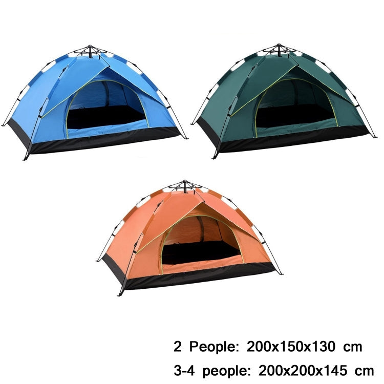 Frendorf | TC-014 Outdoor Strand Reise Camping Automatik Frühling Mehrpersonen Zelt Für 3-4 Personen(Blau+Matte+Hängematte)