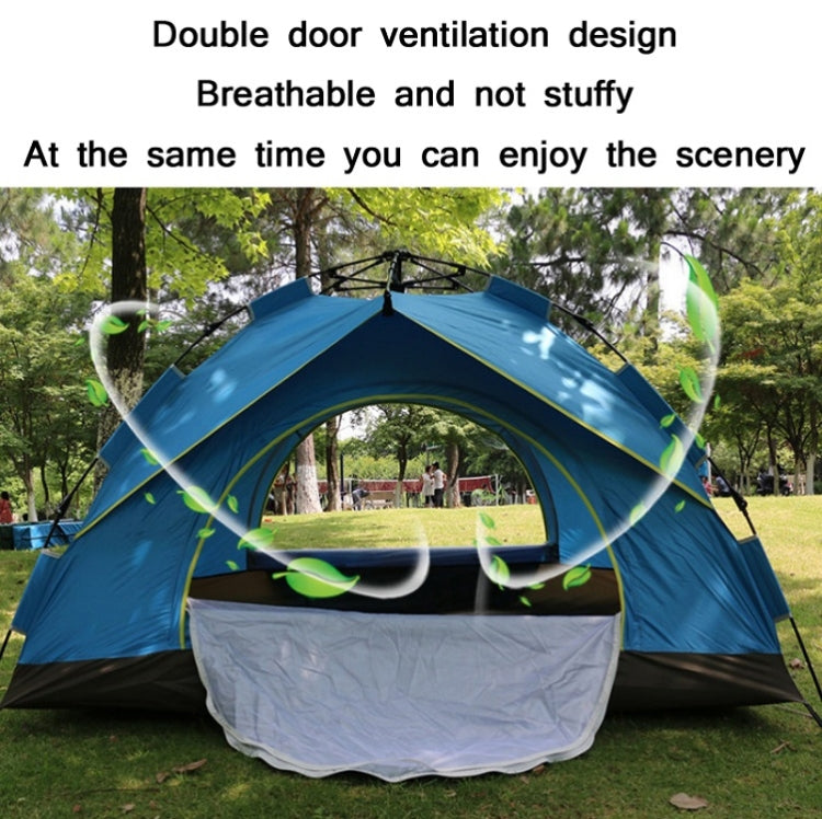 Frendorf | TC-014 Outdoor Strand Reise Camping Automatik Frühling Multi-Person Zelt Für 3-4 Personen (Grün+Matte+Hängematte)