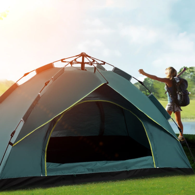 Frendorf | TC-014 Outdoor Strand Reise Camping Automatik Frühling Mehrpersonen Zelt Für 3-4 Personen(Blau+Matte+Hängematte)