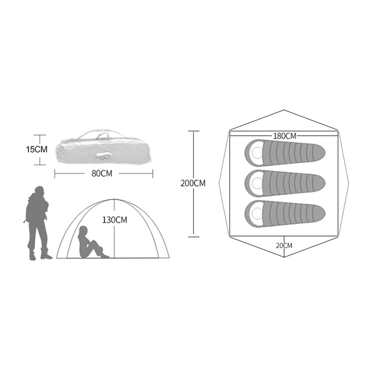 Frendorf | Desert&Fox Outdoor Reise Camp Zelt Strand Automatisch Einfach Aufzubauendes Zelt für 3-4 Personen (Fruchtgrün)