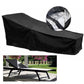 Frendorf | Outdoor Strandstuhl Staubdicht und Wasserdicht Abdeckung Schaukelstuhl Möbel Schutzen, Größe: 200x68x70cm (Schwarz+Silber)