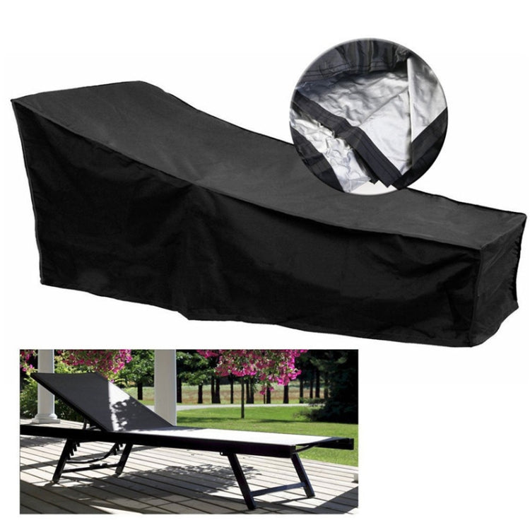 Frendorf | Outdoor Strandstuhl Staubdicht und Wasserdicht Abdeckung Schaukelstuhl Möbel Schutzen, Größe: 200x68x70cm (Schwarz+Silber)