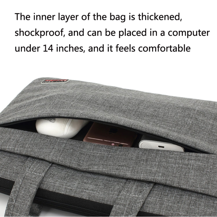 Frendorf | YOBAN Y-923-1 Freizeit Laptop Tasche Wasserfest Tablet Business Tasche, Größe: 14 Zoll(Dunkelgrau)