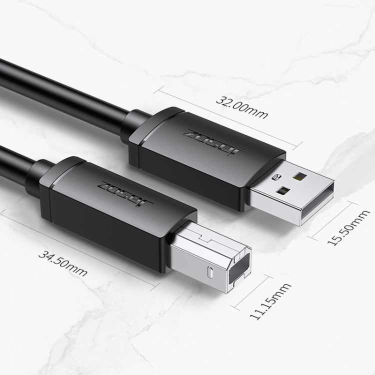 Frendorf | 3 PCS Jasoz USB Druckdatenkabel sauerstofffreies Kupferkern, Kabellänge: 8m