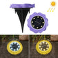 2 PCS 8 LEDs Solarblüten Eingelassene Lampe Wasserdicht Garten Rasen Licht, Spezifikation: Lila Lilie (Warmlicht)