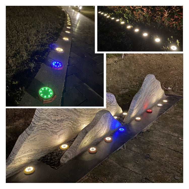 2 PCS 8 LEDs Solarblüten Eingelassene Lampe Wasserdicht Garten Rasen Licht, Spezifikation: Lila Lilie (Warmlicht)