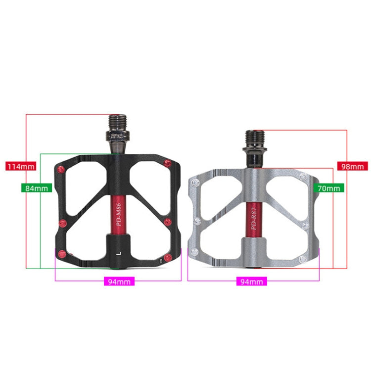 Frendorf | 1 Paar PROMEND Mountainbike Rennrad Fahrrad Aluminium Pedale (PD-M86 Rot)