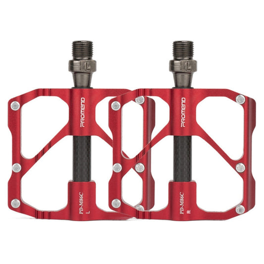 Frendorf | PD-M86C  1 Paar PROMEND Fahrrad Rennrad Mountainbike 3 Palin Carbonfaser Lagerpedal (Rot)