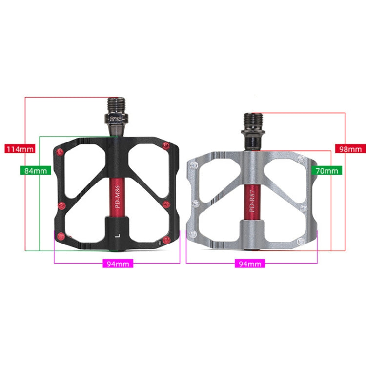 Frendorf | PD-M86C  1 Paar PROMEND Fahrrad Rennrad Mountainbike 3 Palin Carbonfaser Lager Pedal (Schwarz)