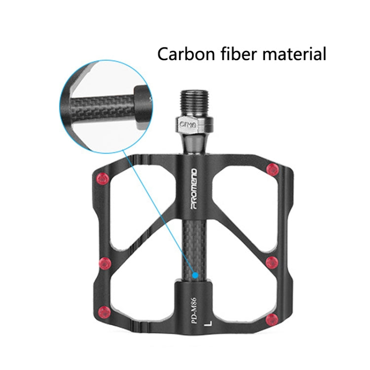 Frendorf | PD-M86C  1 Paar PROMEND Fahrrad Rennrad Mountainbike 3 Palin Carbonfaser Lagerpedal (Rot)