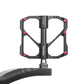 Frendorf | PD-M86C  1 Paar PROMEND Fahrrad Rennrad Mountainbike 3 Palin Carbonfaser Lagerpedal (Rot)