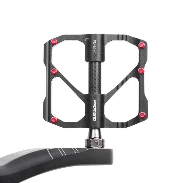 Frendorf | PD-M86C  1 Paar PROMEND Fahrrad Rennrad Mountainbike 3 Palin Carbonfaser Lagerpedal (Rot)