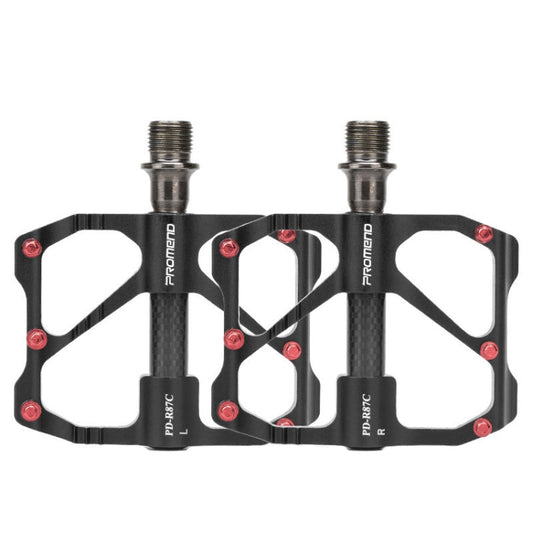 Frendorf | PD-R87C  1 Paar PROMEND Fahrrad Rennrad Mountainbike 3 Palin Carbonfaser Lager Pedal(Schwarz)