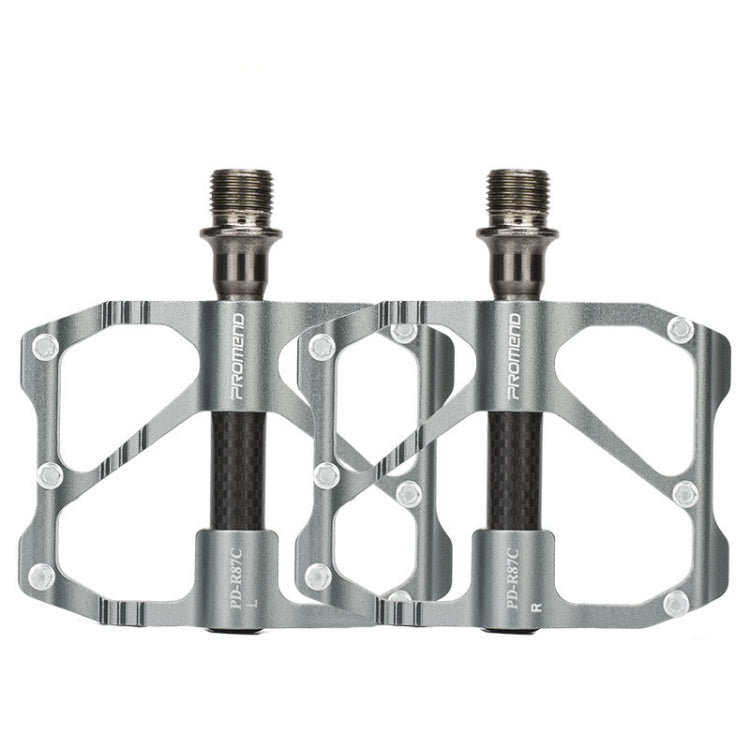 Frendorf | PD-R87C  1 Paar PROMEND Fahrrad Rennrad Mountainbike 3 Palin Carbonfaser Lagerpedal (Silber)