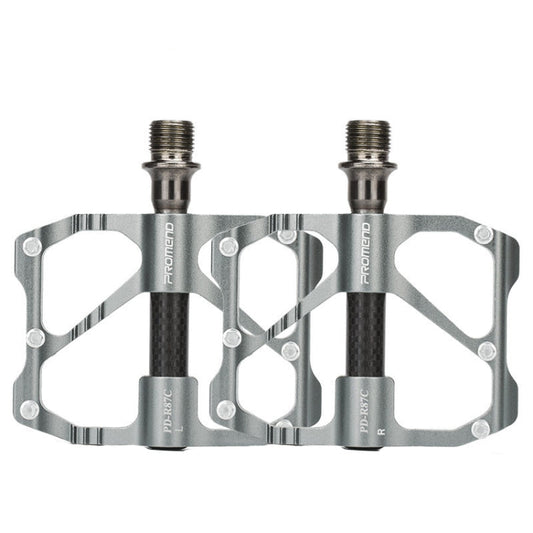 Frendorf | PD-R87C  1 Paar PROMEND Fahrrad Rennrad Mountainbike 3 Palin Carbonfaser Lagerpedal (Silber)