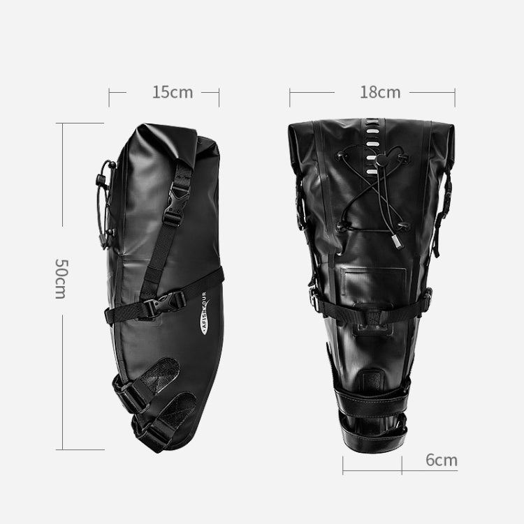 Frendorf | AFISHTOUR FB2040 13L Fahrrad Große Gepäcktasche Große Kapazität Langstreckenradfahren Satteltasche, Größe: 13L(Grau Schwarz)