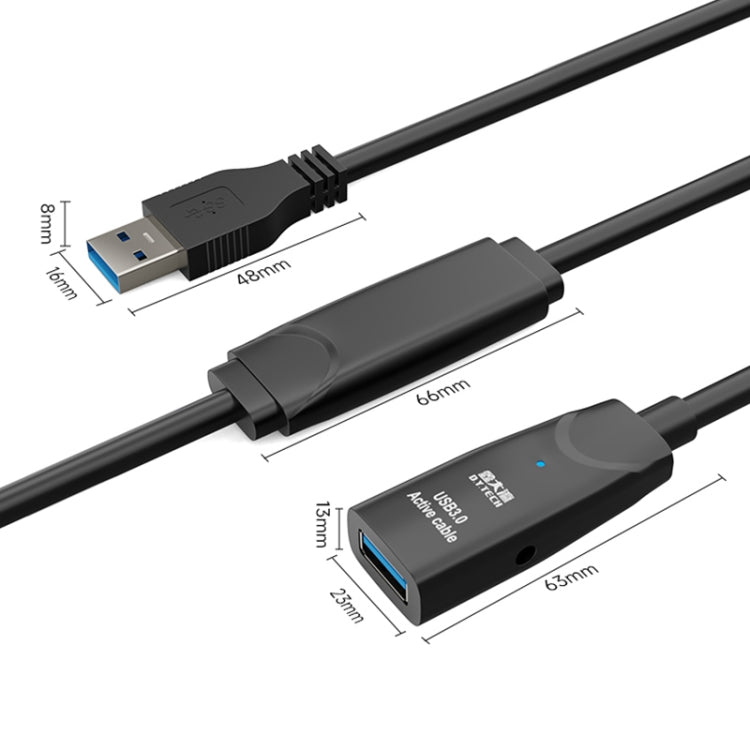 Frendorf | D.Y.TECH USB 3.0 Male To Female Verlängerungskabel Doppelt abgeschirmtes Chip Datenkabel, Länge: 15m
