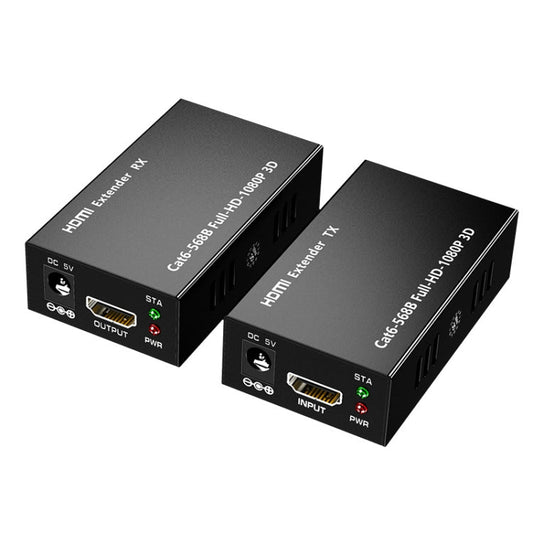 Frendorf | 1 Paar HW-YD60 HDMI Extender 1080P Signalverstärker, Effektive Entfernung: 60m, EU-Stecker (Schwarz)