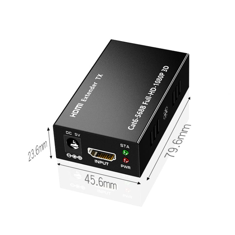 Frendorf | 1 Paar HW-YD60 HDMI Extender 1080P Signalverstärker, Effektive Entfernung: 60m, EU-Stecker (Schwarz)