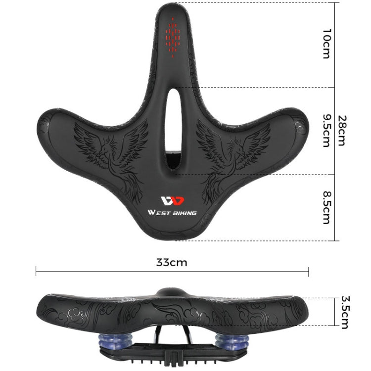 Frendorf | WEST BIKING YP1602797 Fahrrad Hohles Sitz Nachtfahrt mit Warnrücklichter Sitz (Schwarze Gans)