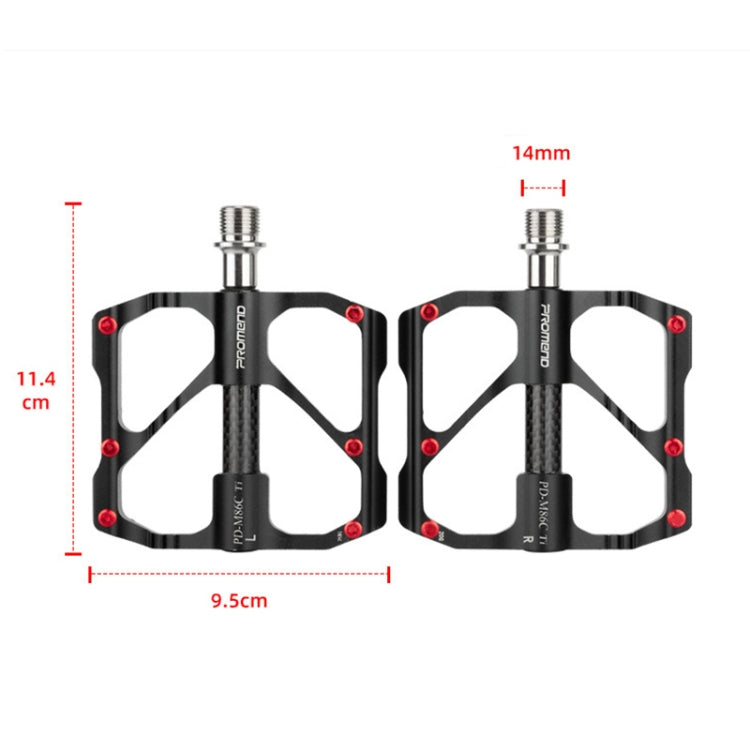 Frendorf | 1 Paar PROMEND Titanachse Kohlenstoffrohr Fahrradpedal Mountainbike Straßenrad 3 Palin Pedal PD-M86C-TI