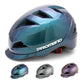 Frendorf | PROMEND 12H19 Sommer Cool Motorradfahren Halbhelm Helm Outdoor Off-Road Helm mit Rücklicht, Größe: Code(Farbenfrohes Blau)