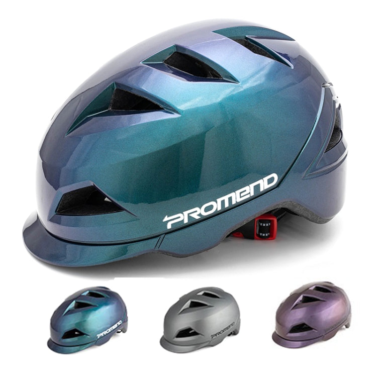 Frendorf | PROMEND 12H19 Sommer Cool Motorradfahren Halbhelm Helm Outdoor Off-Road Helm mit Rücklicht, Größe: Code(Farbenfrohes Blau)