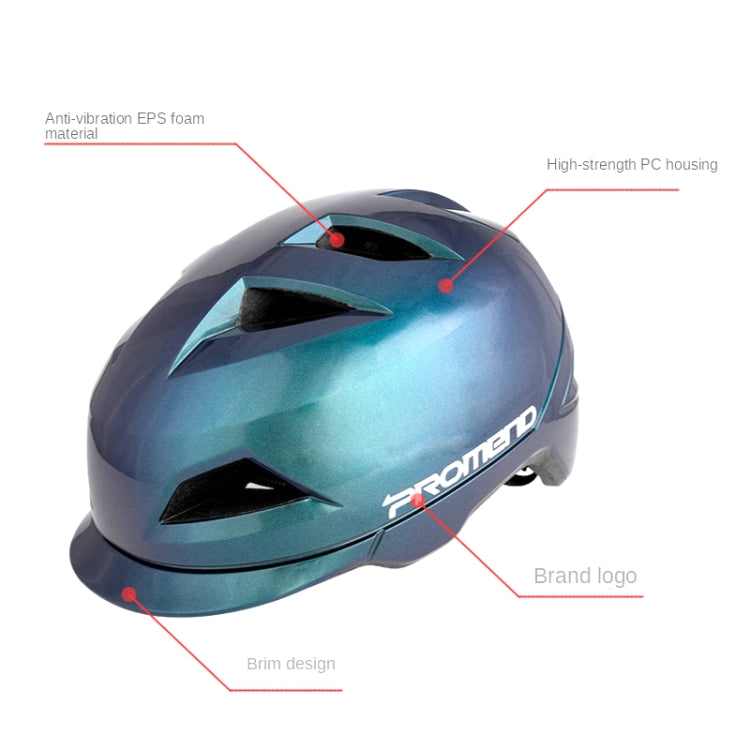 Frendorf | PROMEND 12H19 Sommer Cool Motorradfahren Halbhelm Helm Outdoor Off-Road Helm mit Rücklicht, Größe: Code(Farbenfrohes Blau)