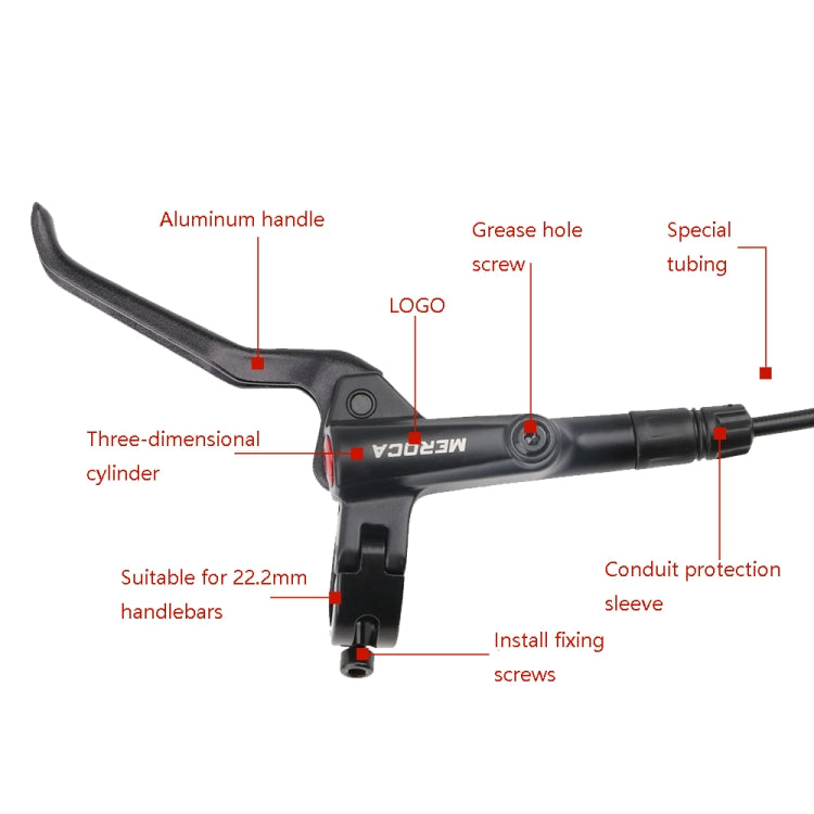 Frendorf | Meroca M800 Fahrradbremsen Mountainbike Universelle bilaterale Bremsöl-Druck-Scheibenbremse, Stil: Rechts vorne 800mm