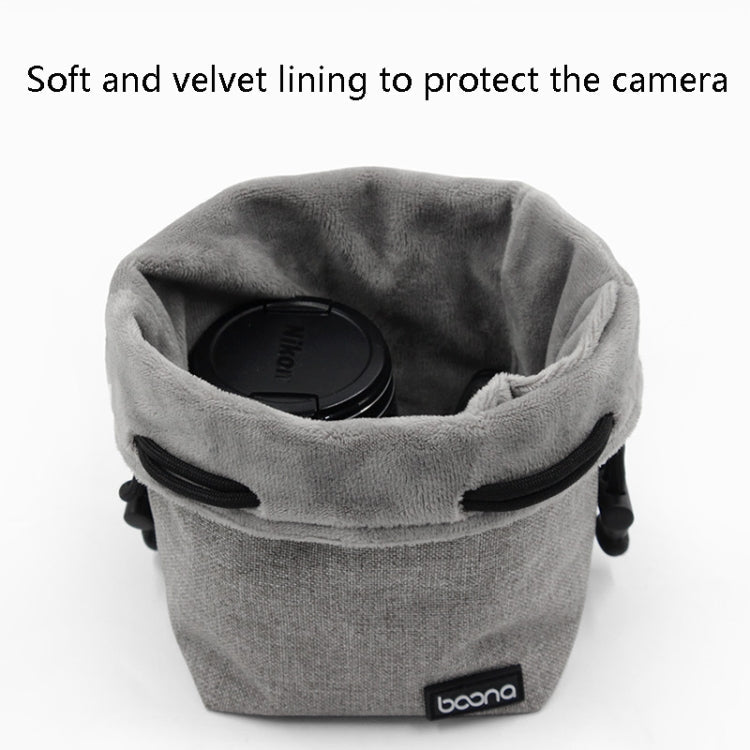 Frendorf | Benna Waterproof SLR Kamera Objektiv Tasche Objektiv Schutz Abdeckung Beutel, Farbe: Quadrat Mittel(Grau)