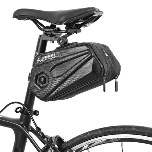 Frendorf | WEST BIKING Große Kapazität 2.6L Fahrrad Hecktasche Hartschalen Satteltasche Einstellbare Halterung Sitzpolster Hecktasche (Schwarz)