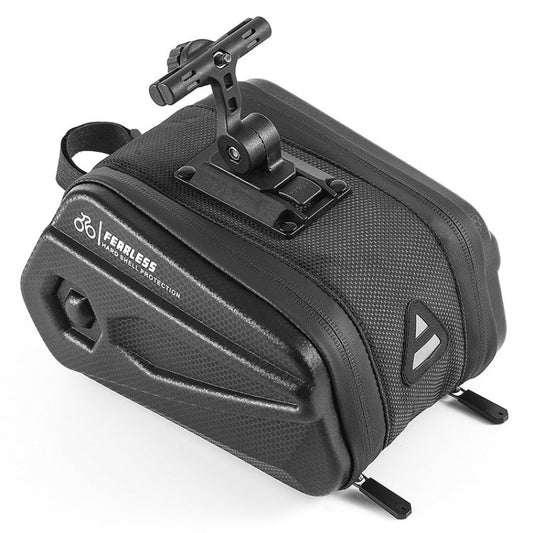 Frendorf | WEST BIKING Große Kapazität 2.6L Fahrrad Hecktasche Hartschalen Satteltasche Einstellbare Halterung Sitzpolster Hecktasche (Schwarz)