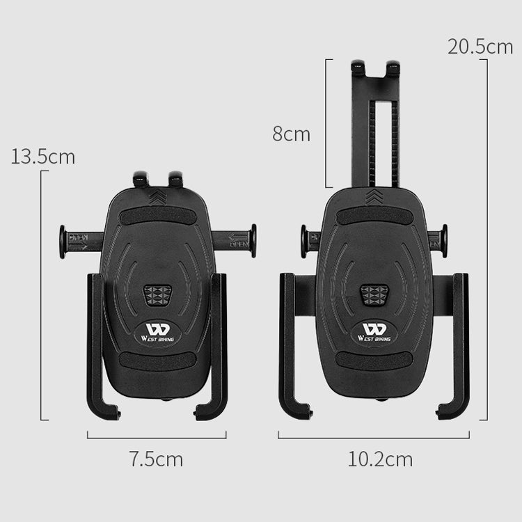 Frendorf | WEST BIKING Fahrrad Mobiltelefon Halter Aluminium 360 Rotierbar Elektrisches Fahrrad Scooter Motorrad Telefonständer, Stil: Rückspiegel Stil